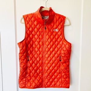 The North Face Orange Thermoball Insulated Vest